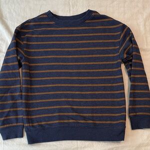 Cozy and cute! Cat & Jack Kid’s Blue and Brown Striped Crewneck Sweater